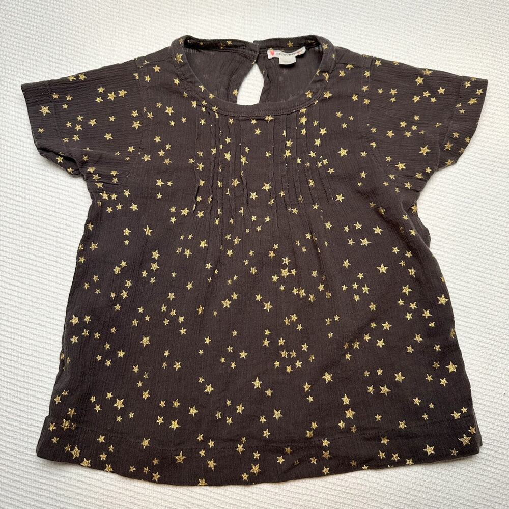 Crewcuts Gauze Metallic Star Top